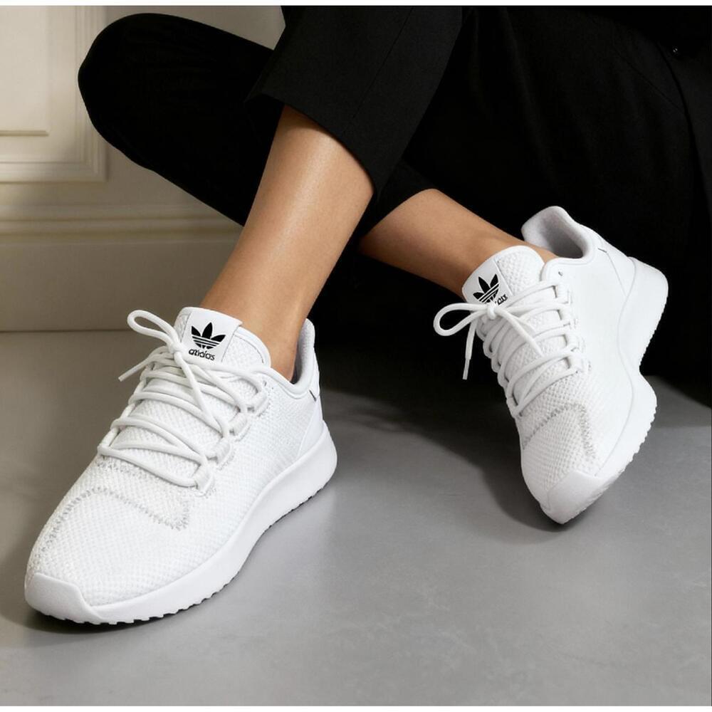 Adidas Ortholite White Athletic Sneakers Sizes 4.5, 5 & 6 - Picture 1 of 7
